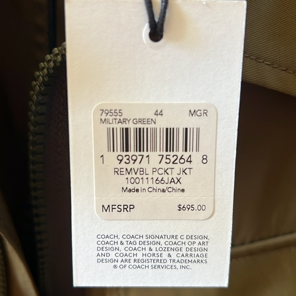 Coach Removable Pocket Jacket - Picture 6 of 6